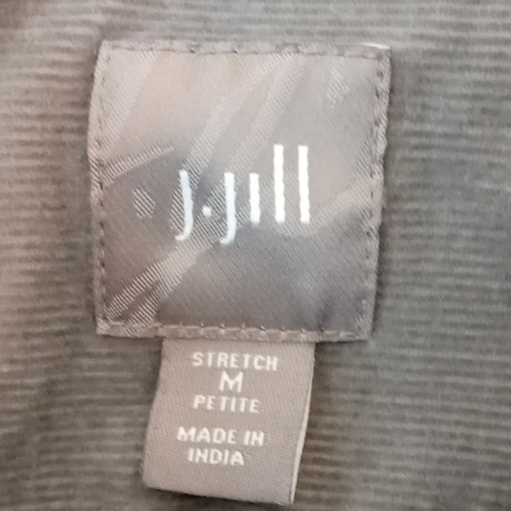 J Jill Gray Corduroy Button Up Jacket Women's Sz Medium Petite Gray EUC NICE! - Picture 7 of 12